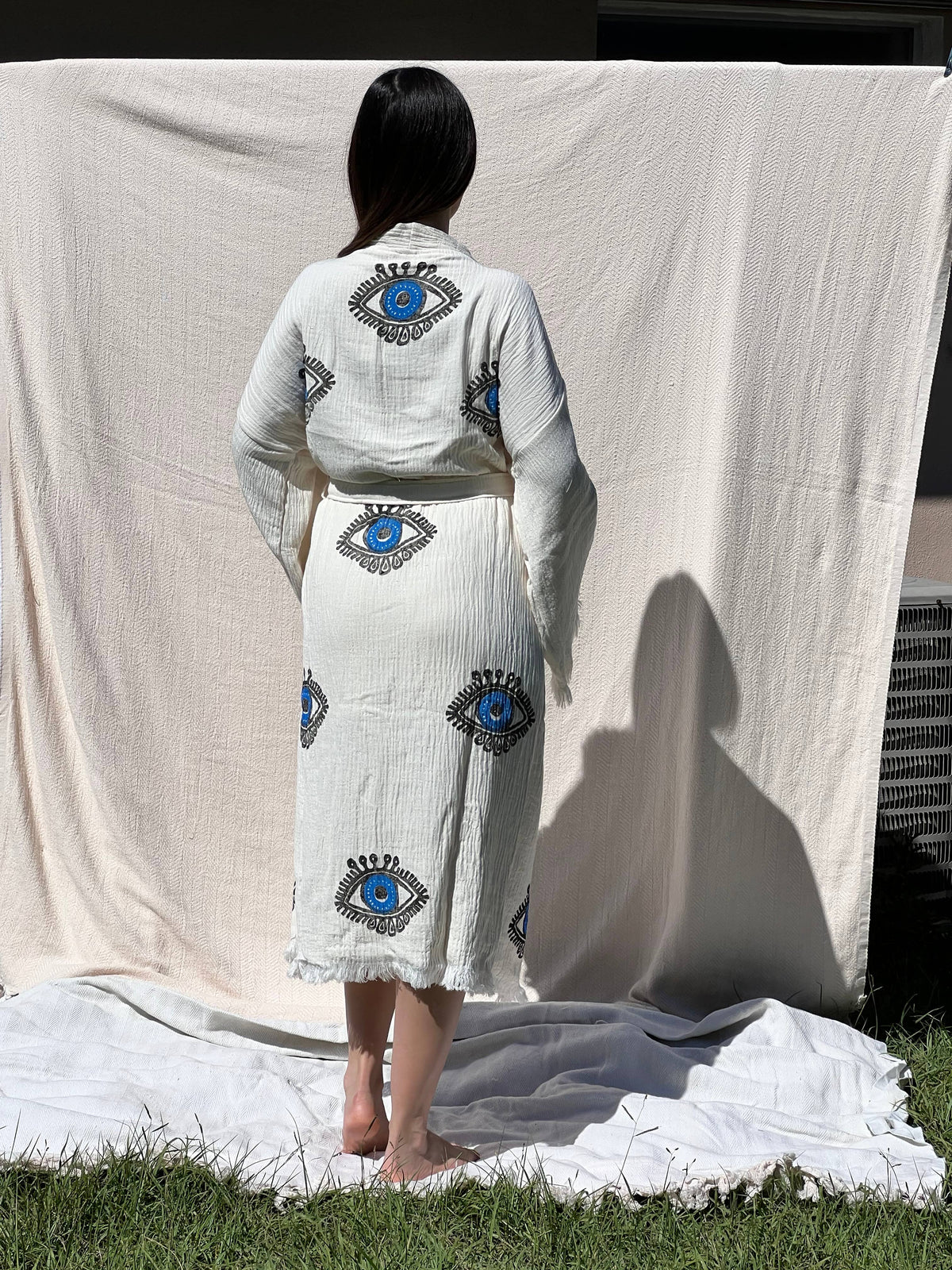 Awake Eye Kimono Robe, Dressing Gown