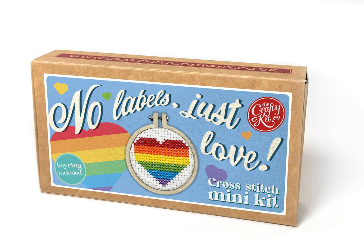 No Labels, Just Love Mini Matchbox Cross Stitch Kit