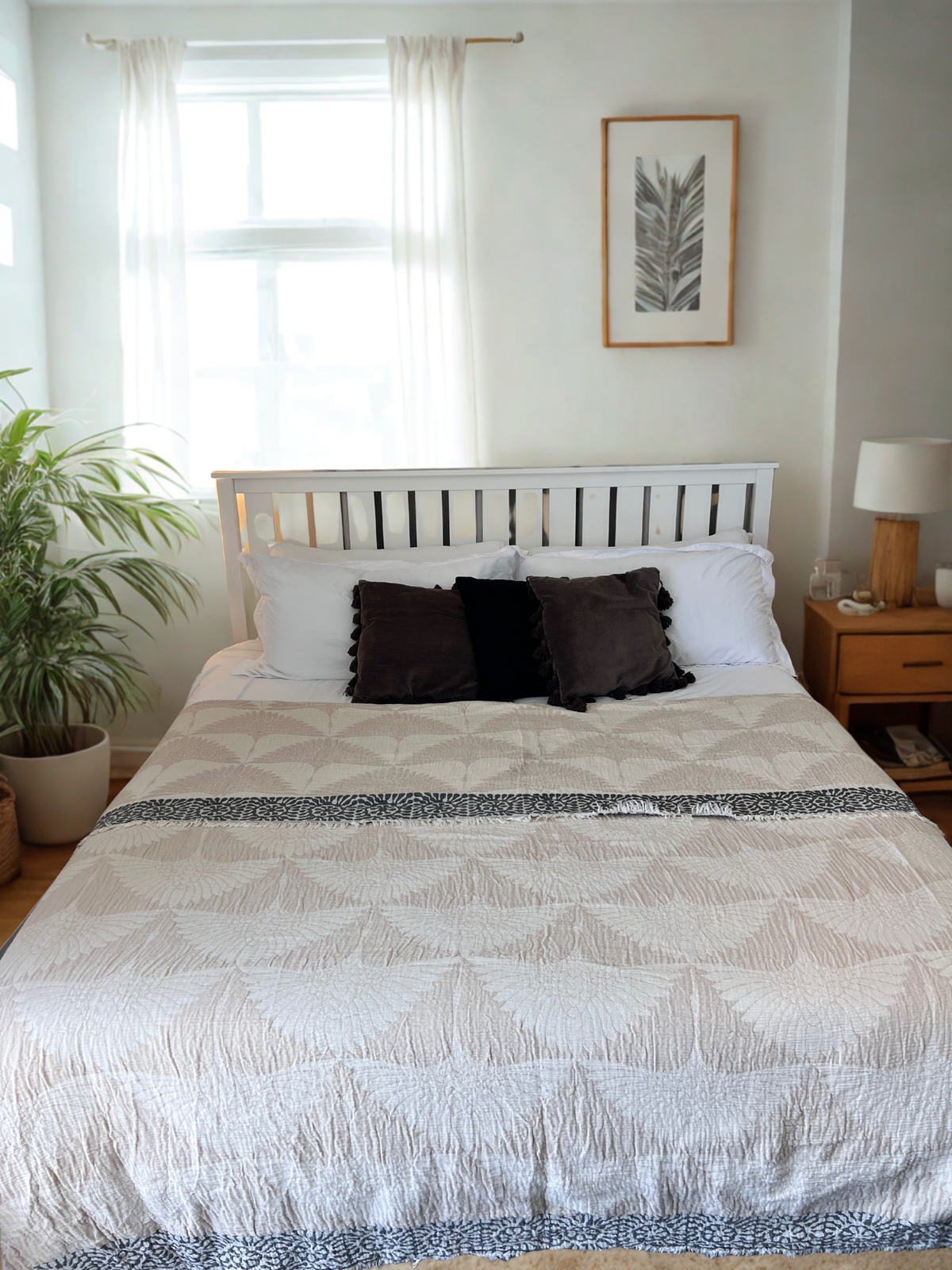 Crane Muslin Blanket King Size Beige