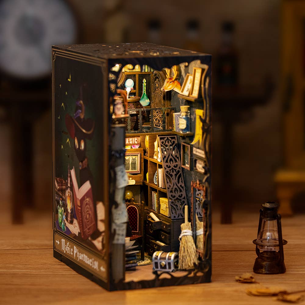 DIY Book Nook Kit: Magic Pharmacist with Dust Cover