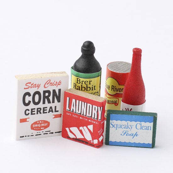 Dollhouse Miniature Kitchen Groceries (Pack of 6)