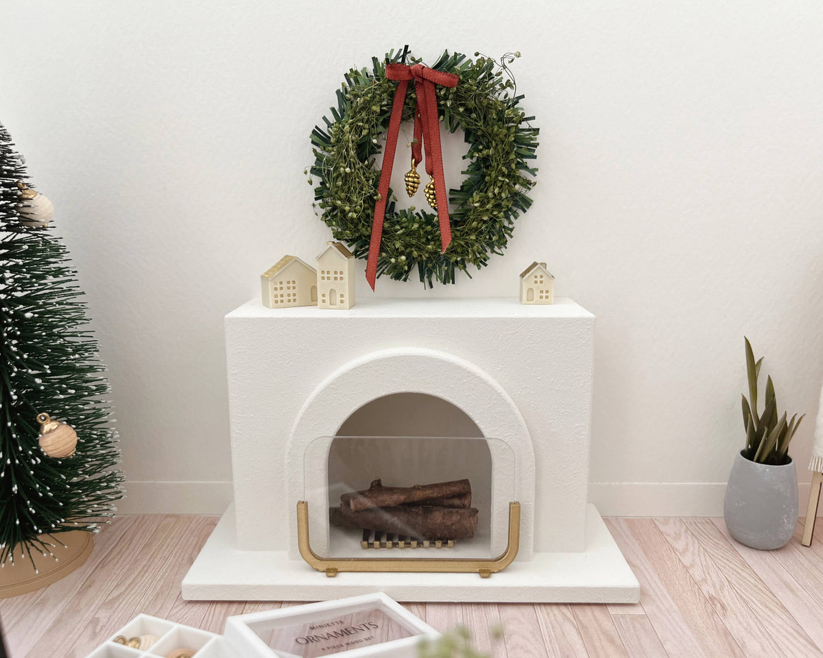 Modern Miniature Dollhouse Fireplace