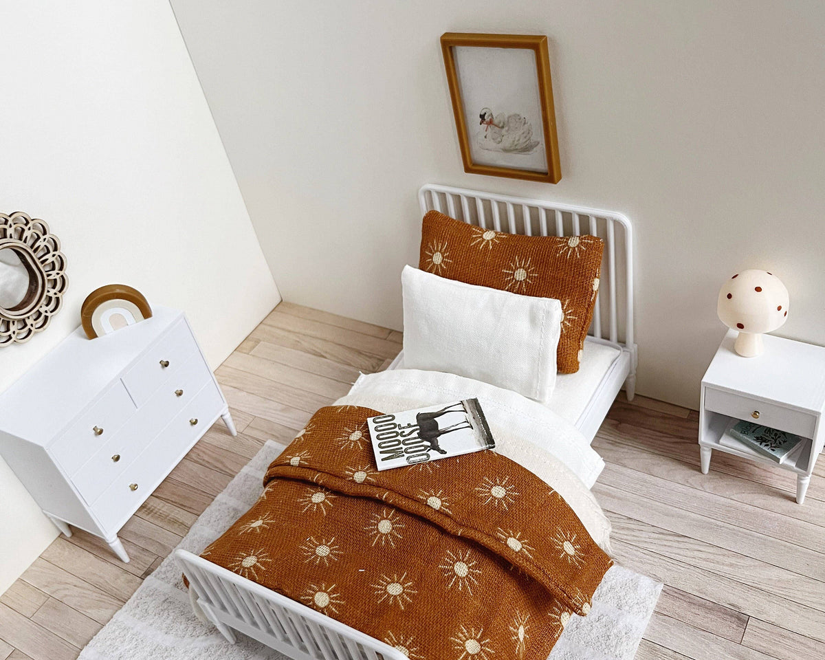 Boho Dollhouse Bedroom and Nursery Decor Set