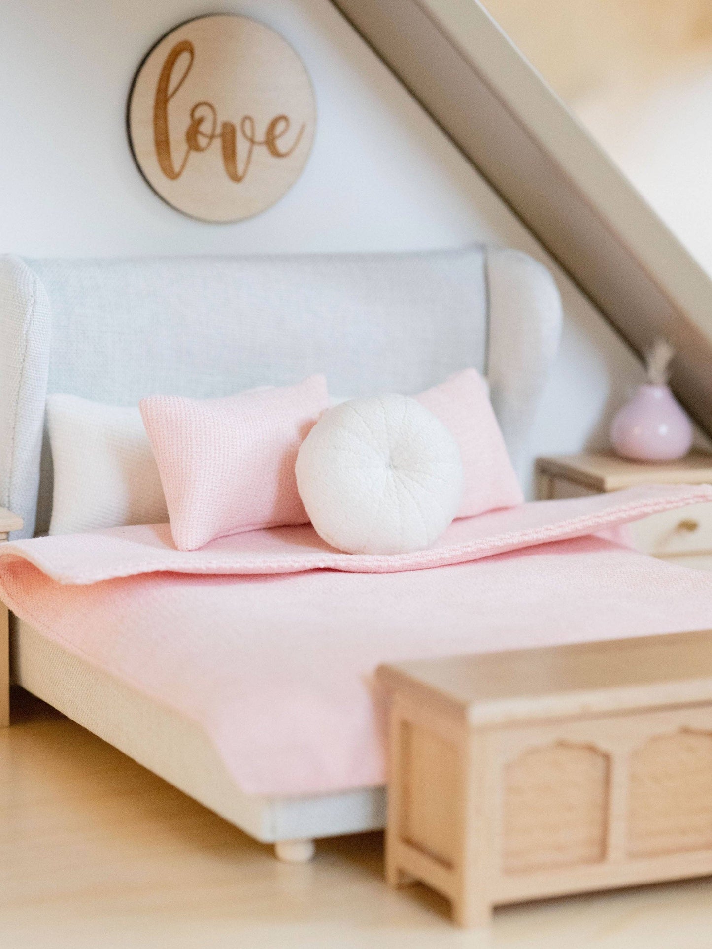 Dollhouse Double Bedding Set | Soft Pink