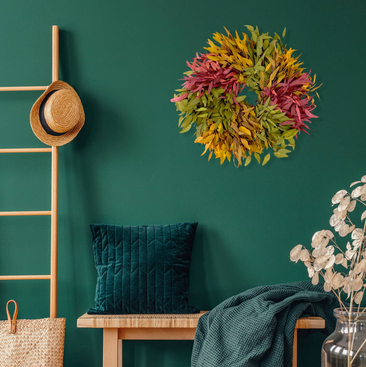 Harvest Farmhouse Willow Wreath