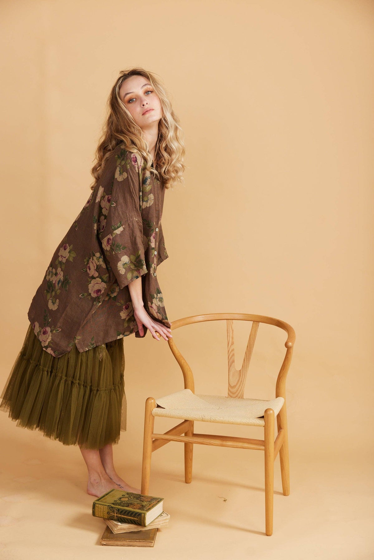 Ariette Tulle Tutu skirt. Moss