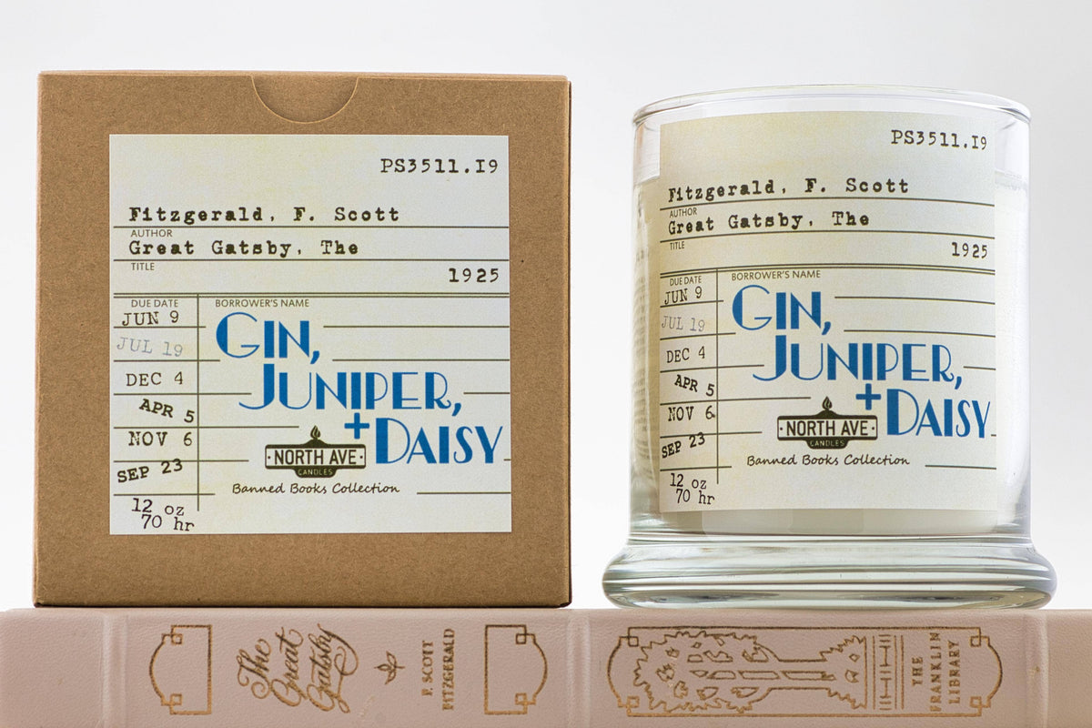 Banned Book Candle / The Great Gatsby / Book Lover Gift