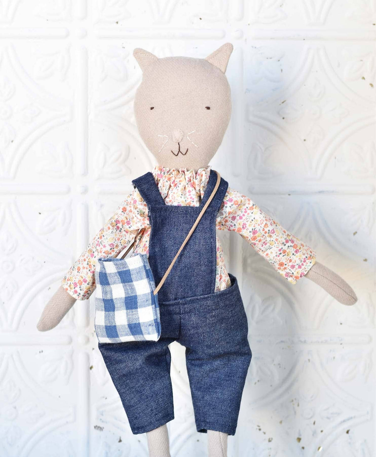 Mae the Barn Cat - Garden Floral top with Overalls