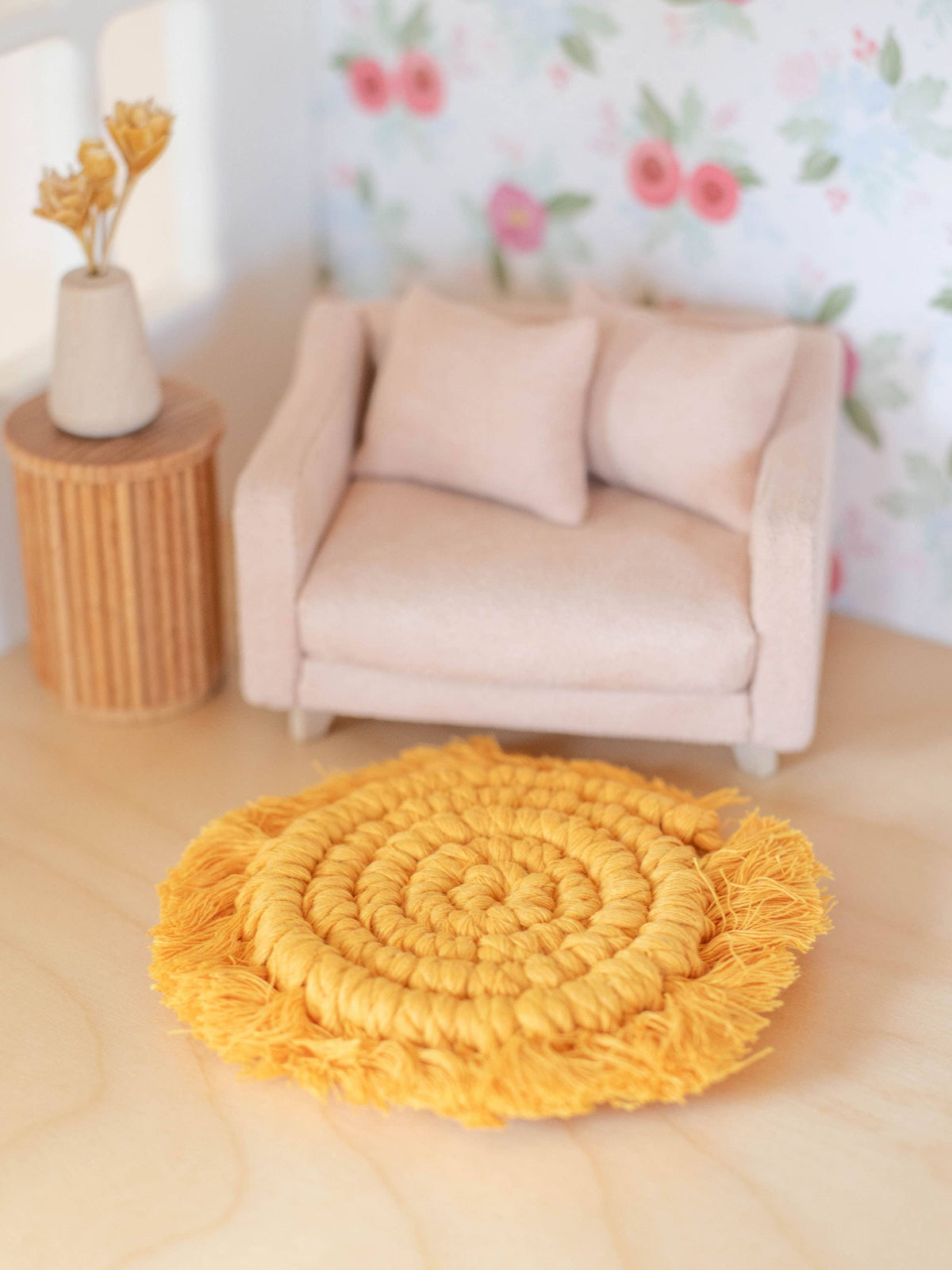 Dollhouse Boho Fringe Round Rug | Multiple Colors