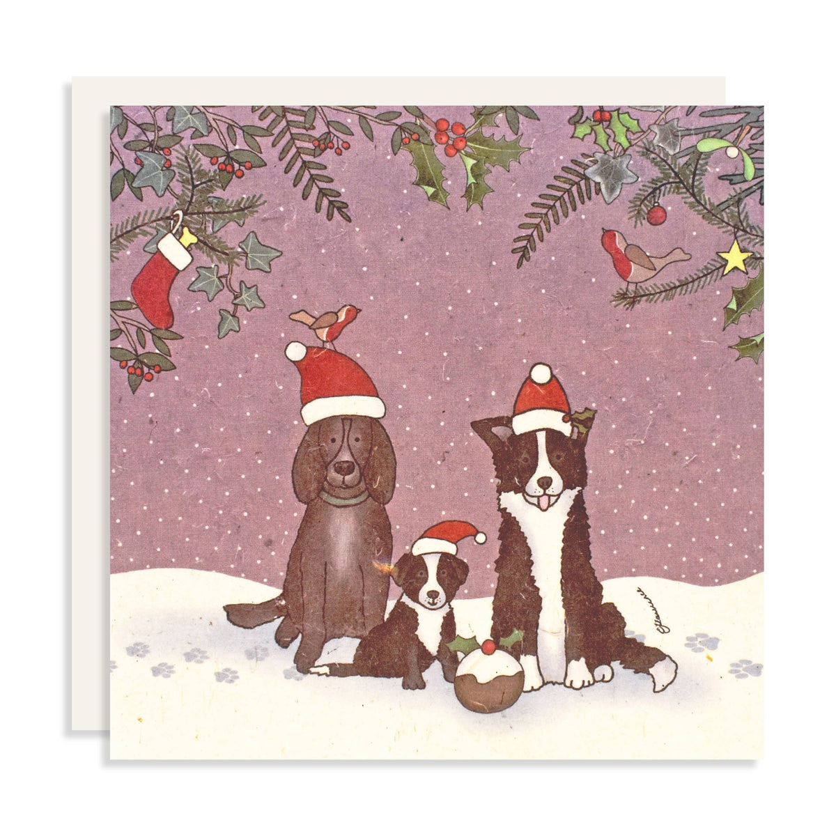 Emma Lawrence Dogs Christmas Card - Recycled Paper