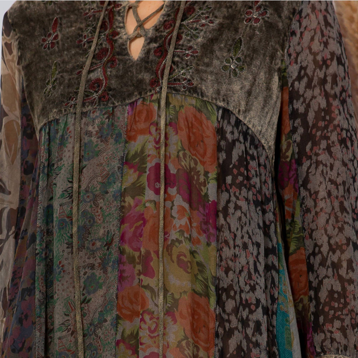 Chic Bohemian Stone-Washed Dress SIZE: XS TO 3X