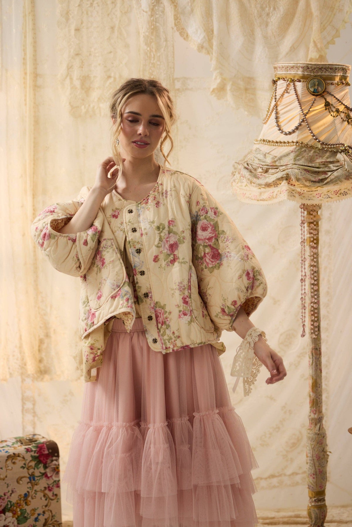 Mitsuko Padded jacket. Petite Fleur floral