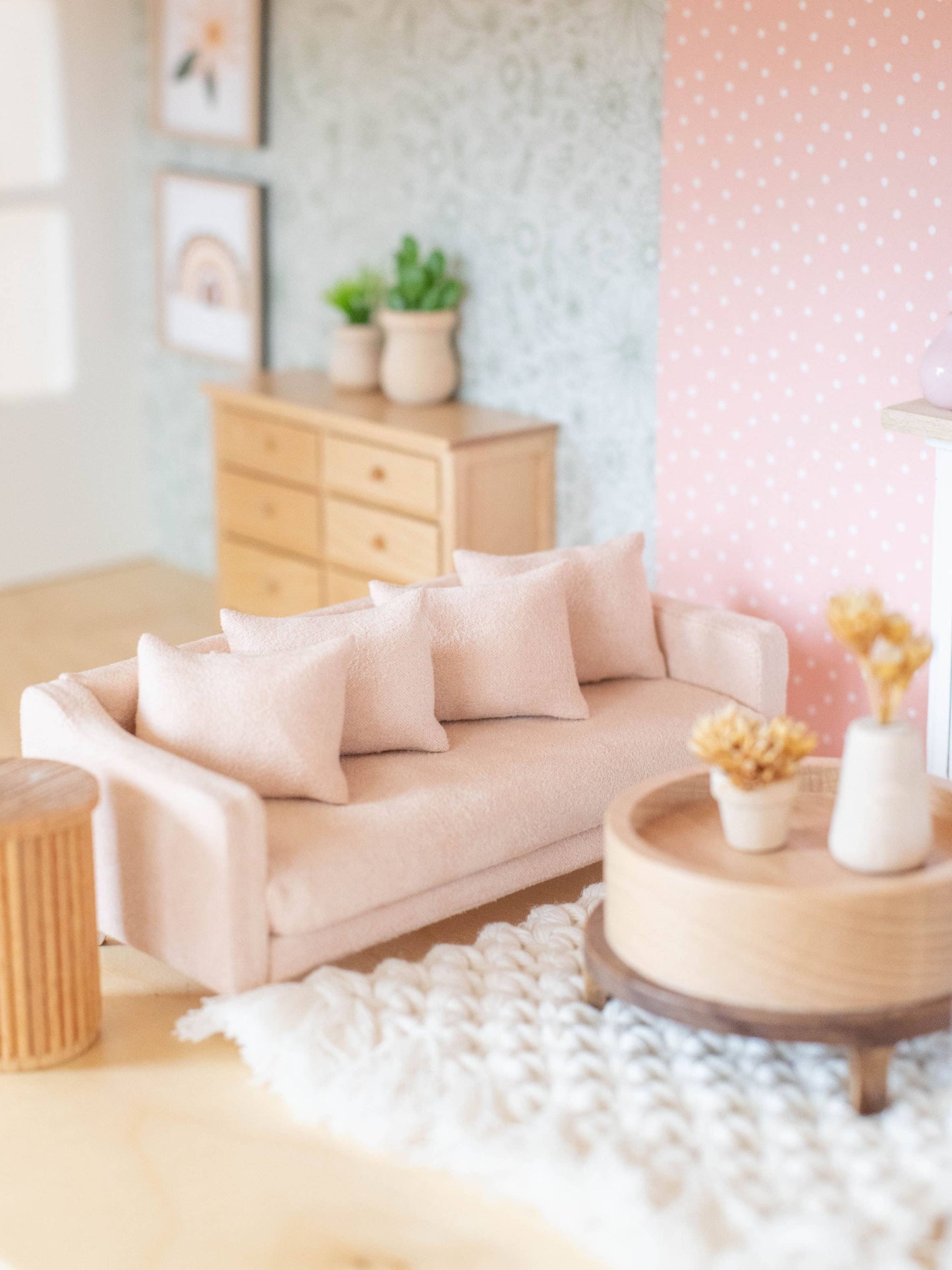 Dollhouse Adelaide Scoop Arm Sofa | Barely Blush
